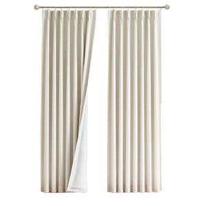Natural Pinch Pleat Blackout Curtains