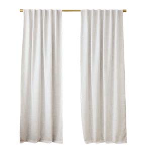 Stone White Corssweave Blackout Curtains