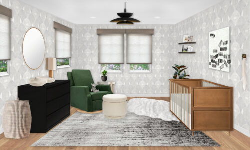 Sophisticated Gray & Green Nursery Design