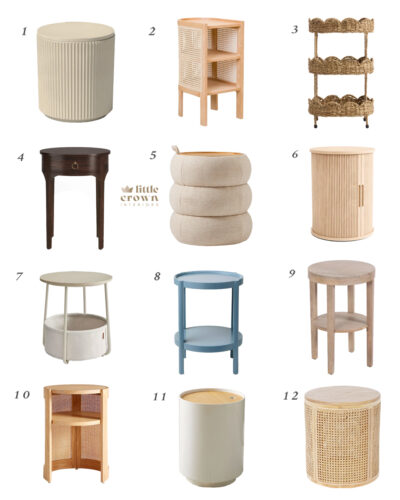 Nursery Side Tables with Storage