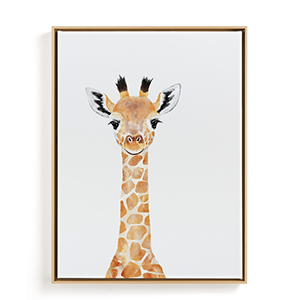 Minted Giraffe Canvas Art
