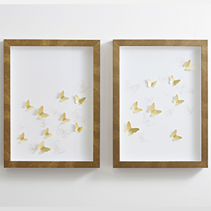 Pottery Barn Kids Butterfly Diptych Wall Art