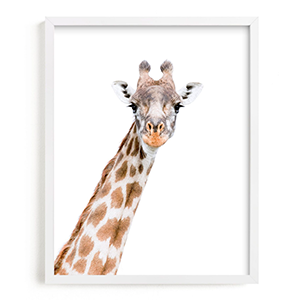 Pottery Barn Giraffe Art Print