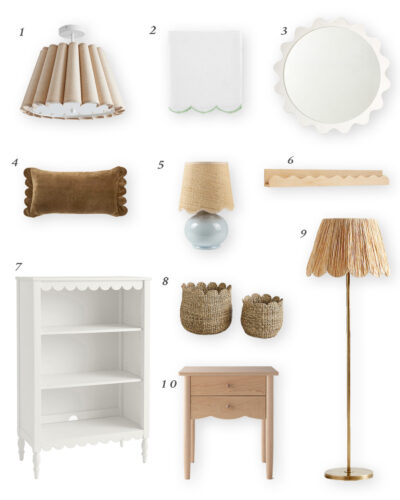 Scalloped Furniture and Decor for the Nursery and Kids Room