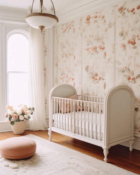AI Inspiration to Reality: Floral Parisian Charm Nursery - Little Crown ...