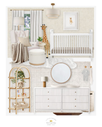 Neutral Nursery E-Design with Safari Details