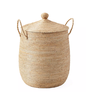 Serena and Lilly Wicker Basket With Lid