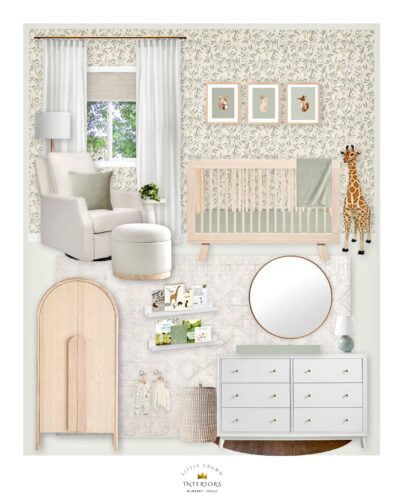 Neutral & Sage Green Nursery E-Design