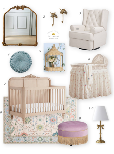 Regencycore Inspired Nursery Decor and Furniture