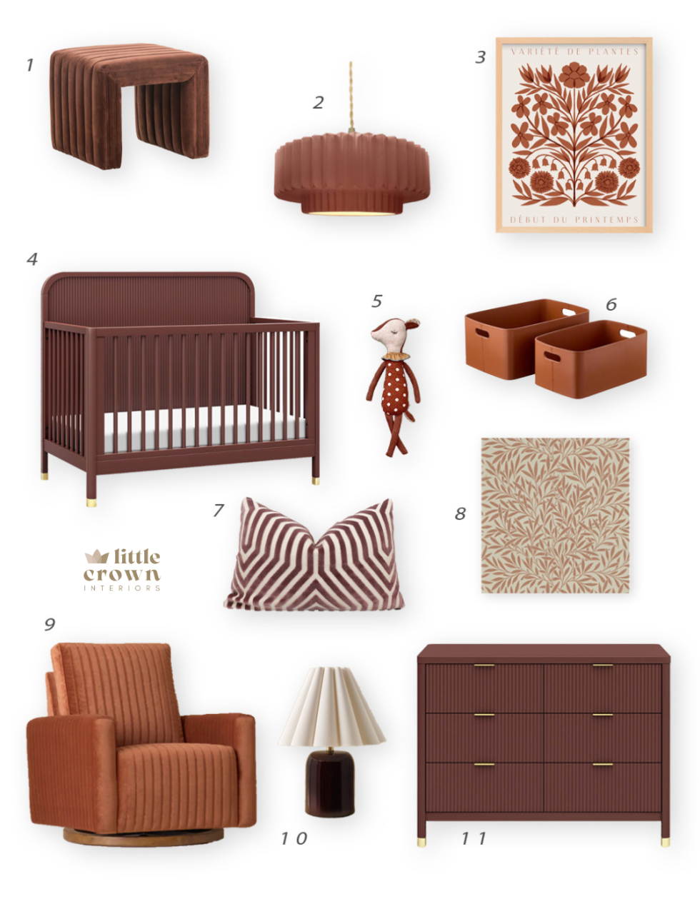 Deep Red, Clay & Rust Tones for Your Nursery - Little Crown Interiors