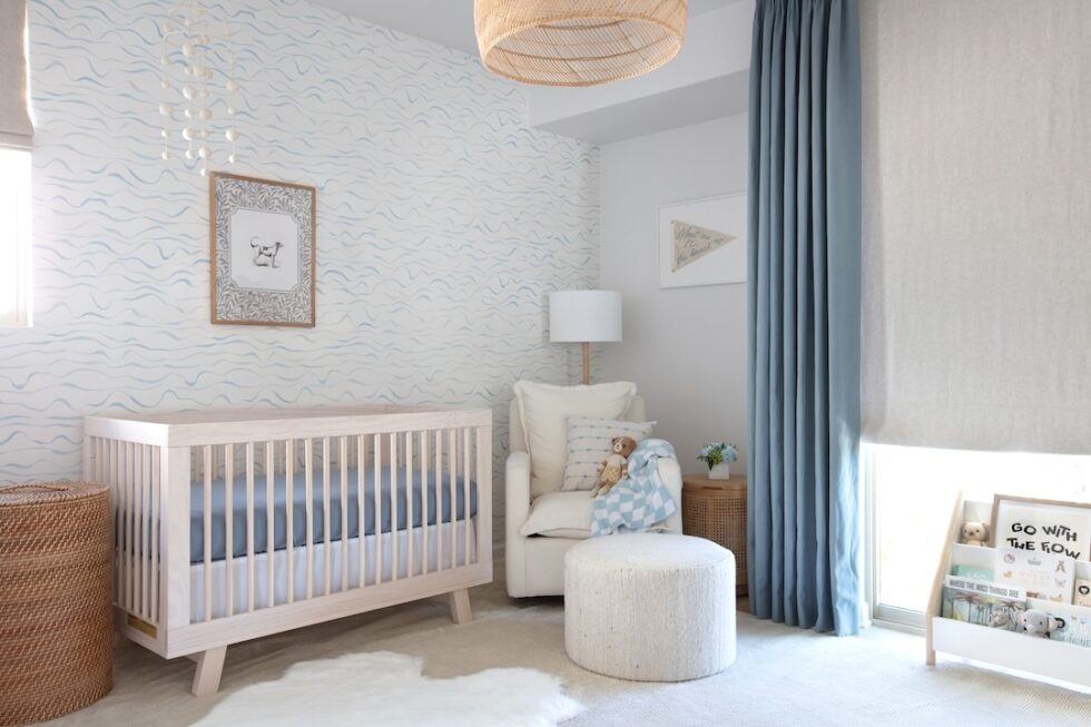 Neutral & Soft Blue Nursery Design Reveal - Little Crown Interiors