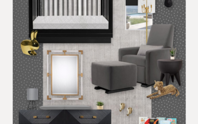 Virtual Design Reveal: A Bold Black, Gold and Gray Nursery