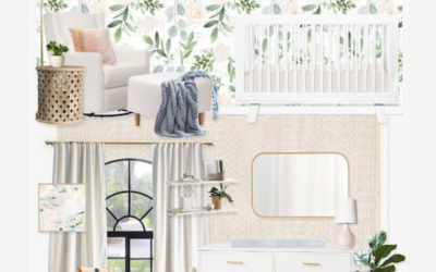 Virtual Design Reveal: Girl’s Neutral Nursery with Blues and Greens