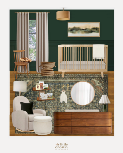 Dark Green Virtual Nursery Design