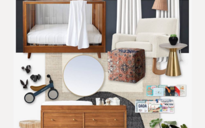 A Nursery Design with Paneling and Warm Wood