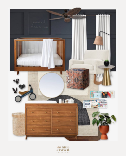 Dark Nursery Wood Paneling