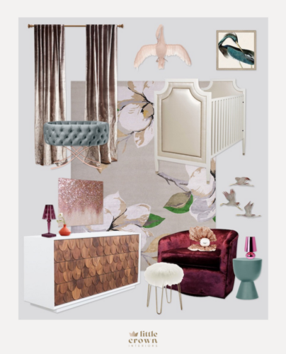 Glam Traditional Nursery Virtual Design