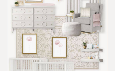 Virtual Design Reveal: A Neutral & Blush Nursery for Twins
