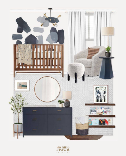Gray Blue Nursery Virtual Design