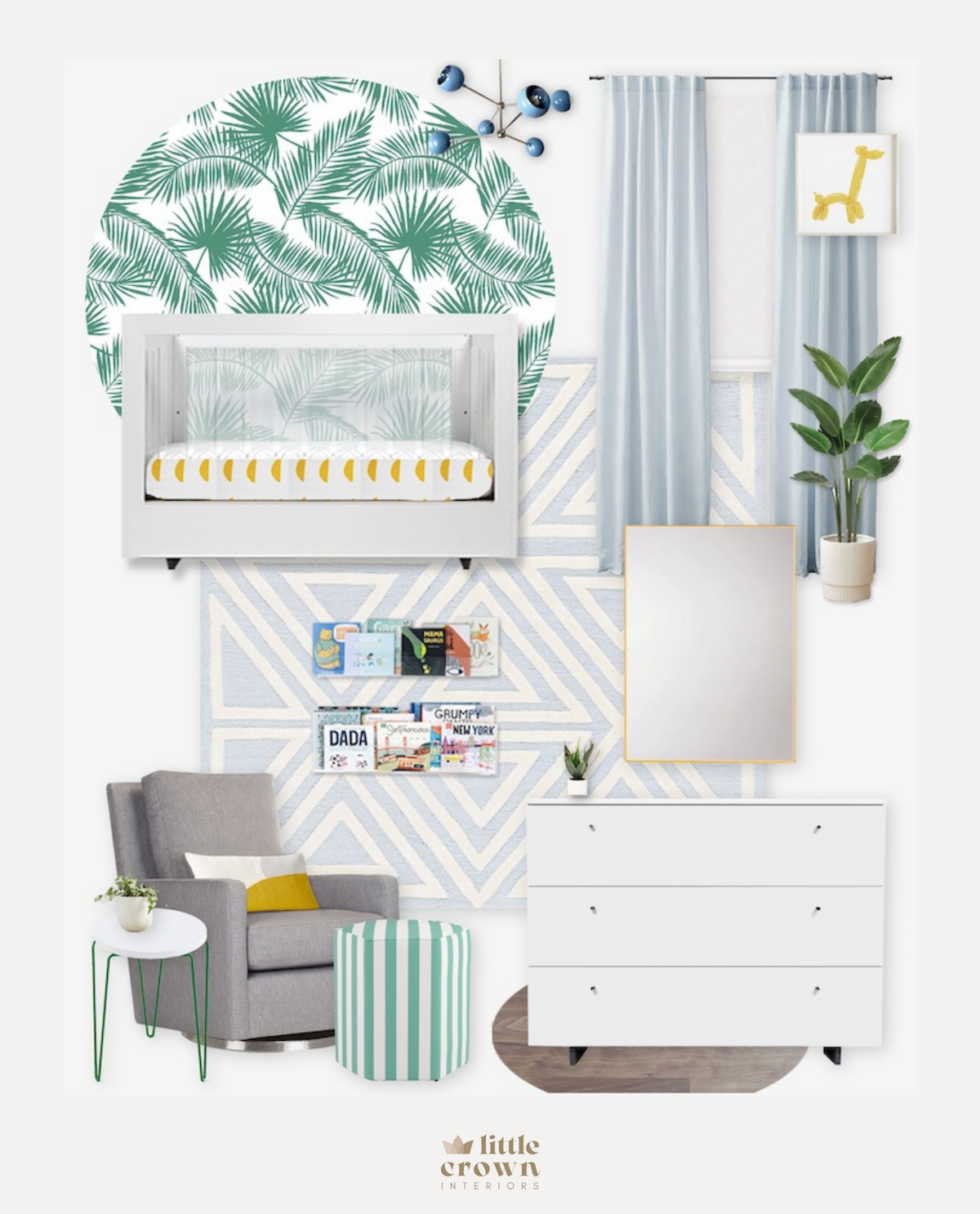 A Miami Inspired Palm Nursery Virtual Design Reveal - Little Crown ...
