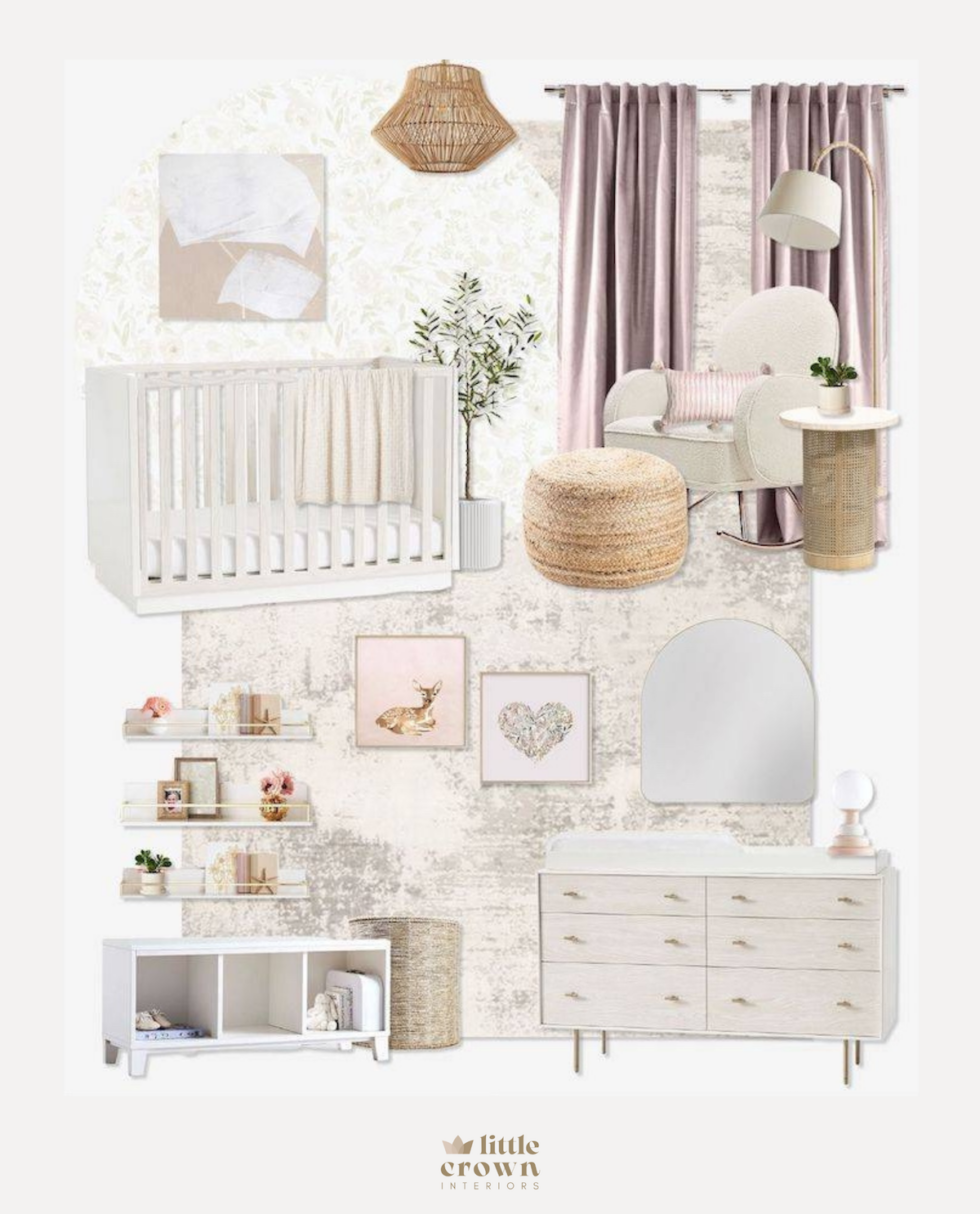Virtual Design Reveal: An Eclectic Neutral Nursery - Little Crown Interiors