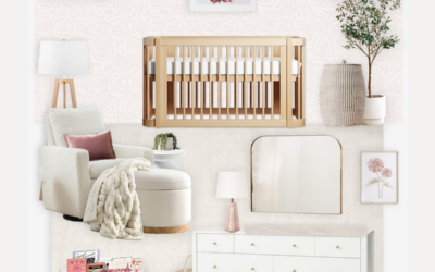 A Neutral Floral Girl’s Nursery Virtual Design Reveal