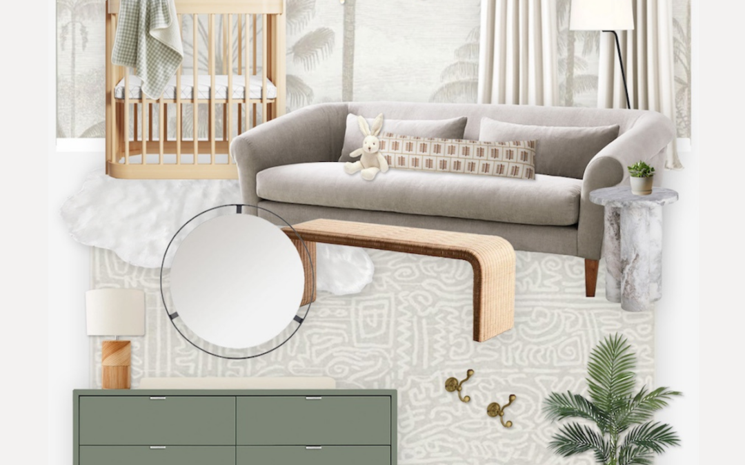 A Shared Nursery Design with Subtle Jungle Details