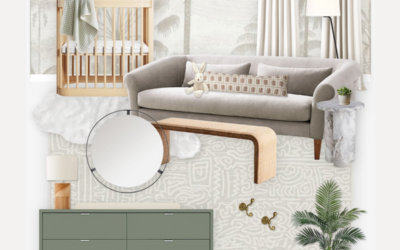 A Shared Nursery Design with Subtle Jungle Details