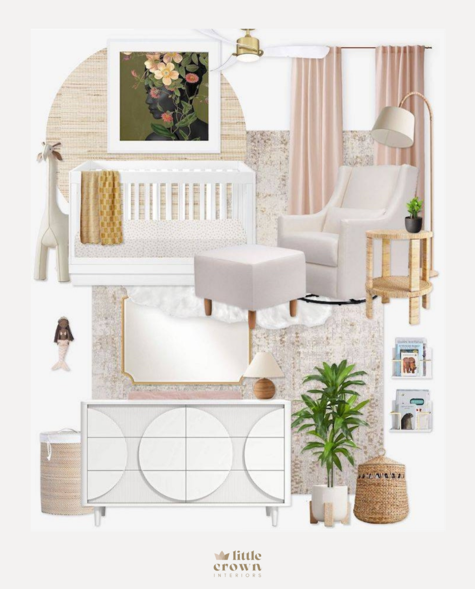 Virtual Design Reveal: A Sophisticated Nursery with Bold Art - Little ...