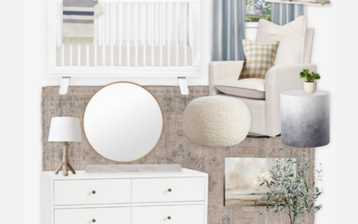 A Transitional Blue and Neutral Nursery Virtual Design
