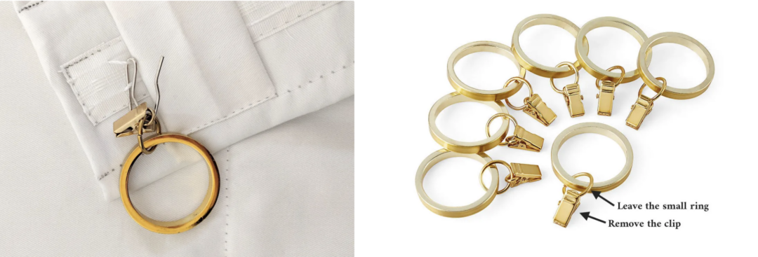 How to use curtain rings