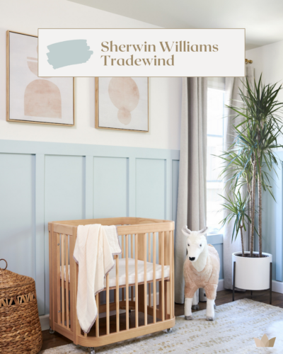 The Best Light Blue Nursery Paint Color for Paneling