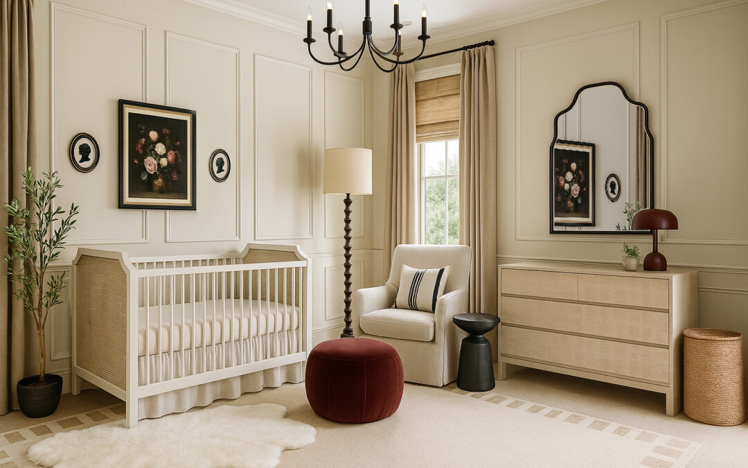 Parisian Traditional Nursery Design in Elegant Neutrals