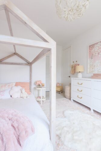 Sweet, Soft Pink Girl's Bedroom Design Reveal
