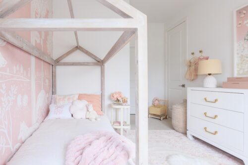 Sweet, Soft Pink Girl's Bedroom Design Reveal