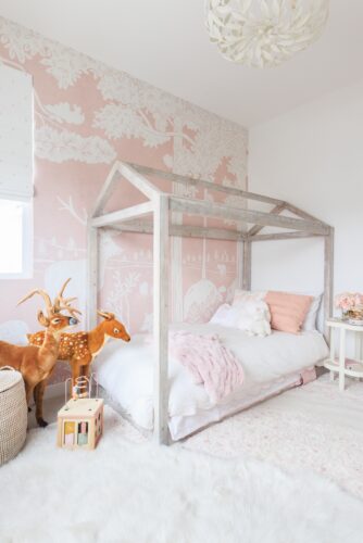 Sweet, Soft Pink Girl's Bedroom Design Reveal