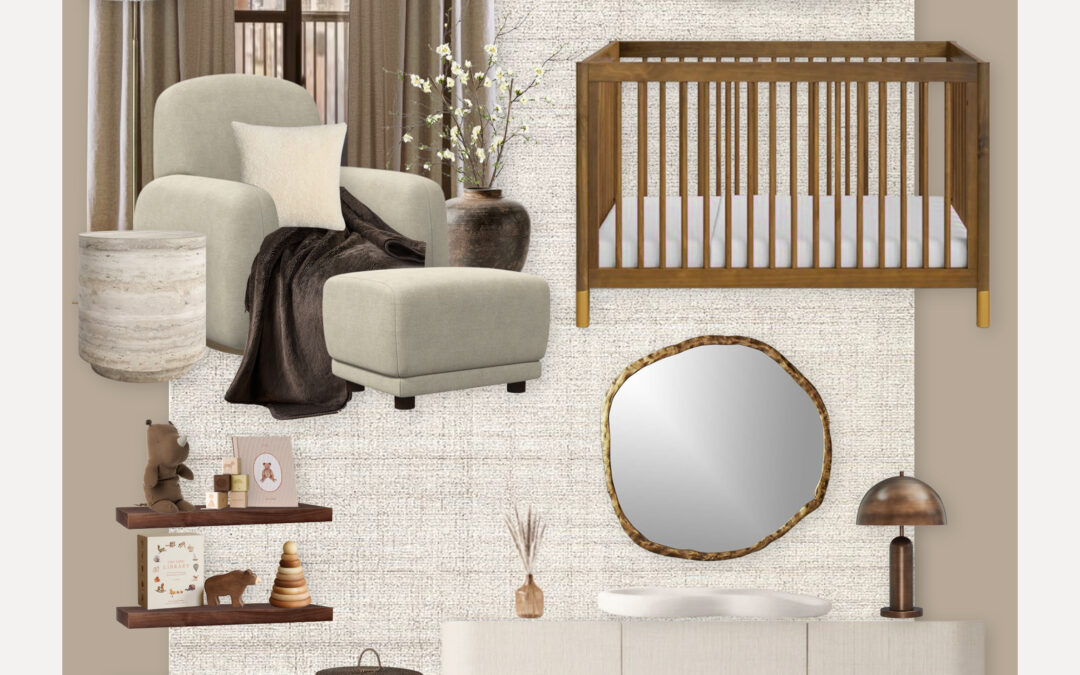 An Earthy Virtual Nursery Design with Browns and Neutrals