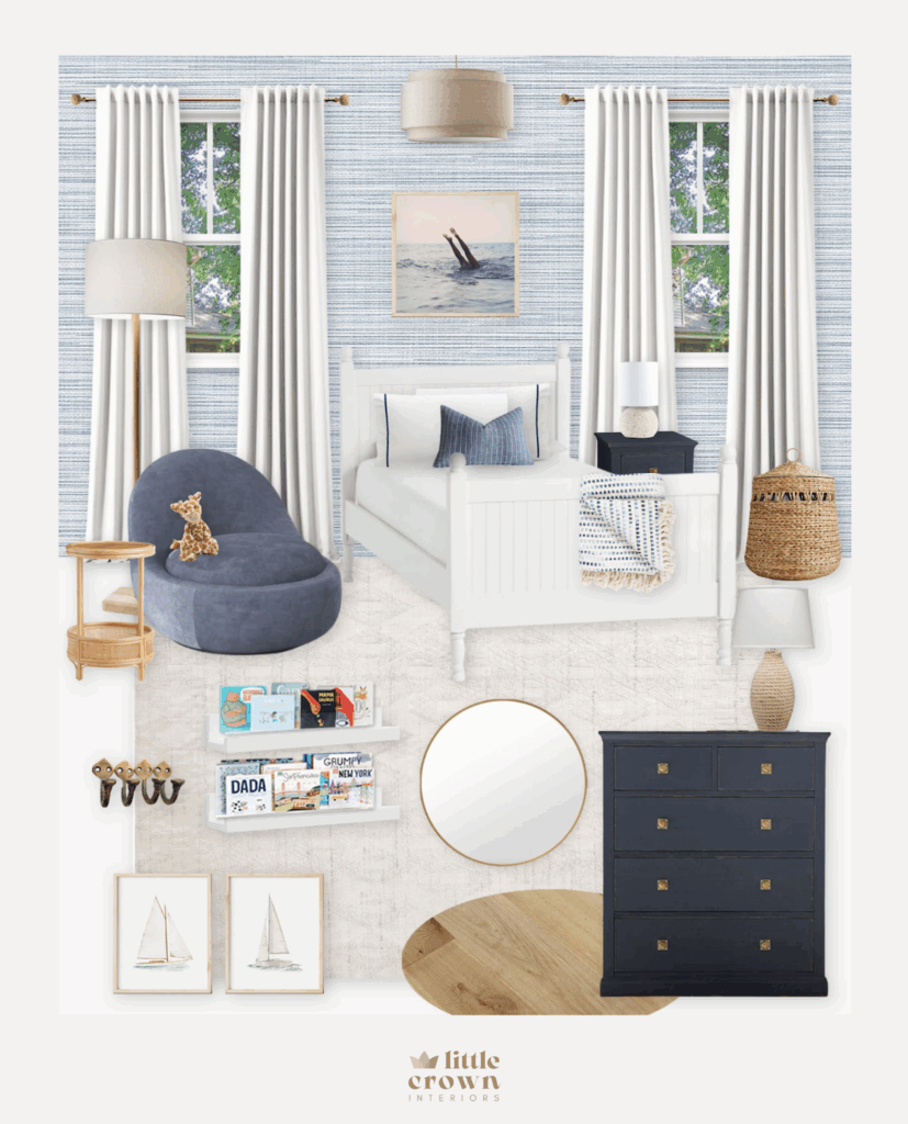 Neutral Coastal Boy's Room Virtual Design