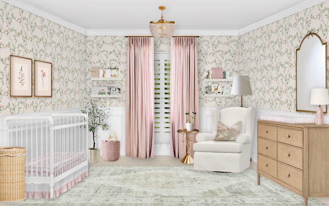 Blush and Sage Traditional Nursery Design Reveal