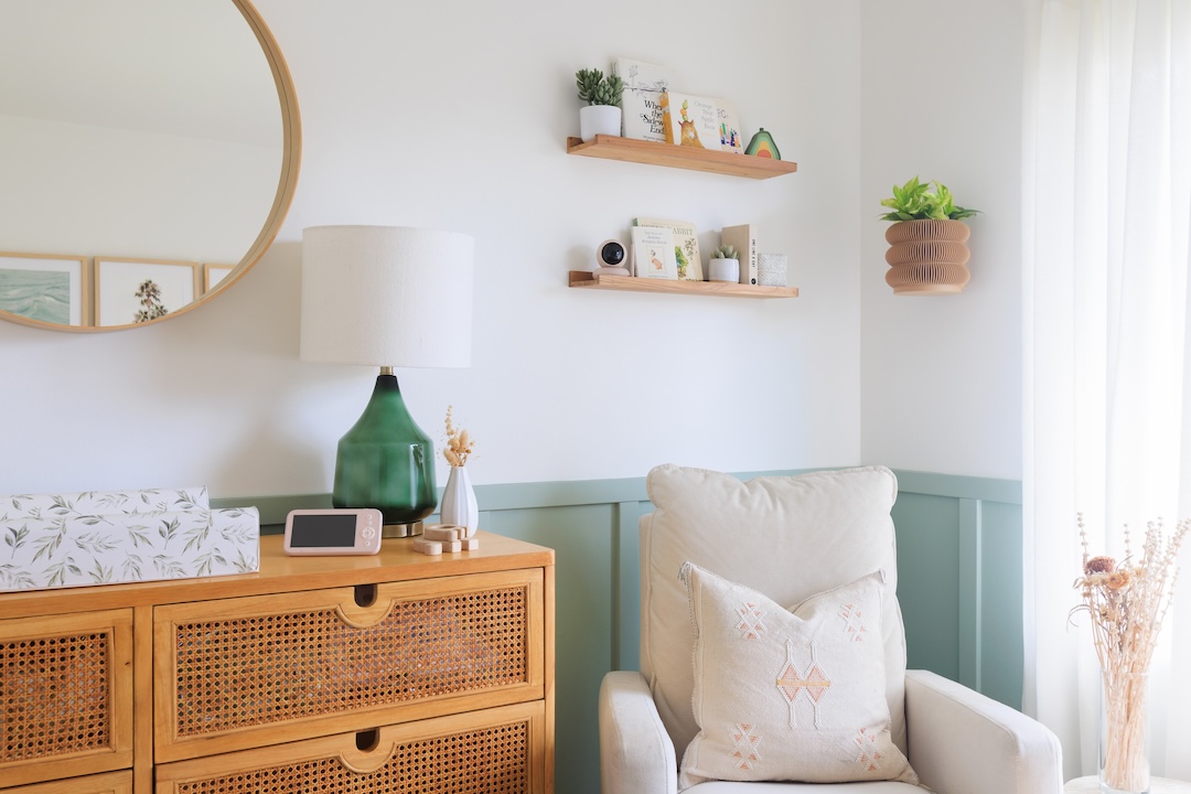 Beachy Sage Green Nursery Design for Tara Brose