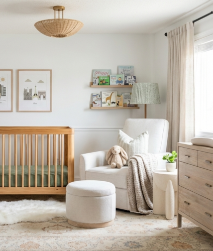 Neutral & Sage Green Nursery Design