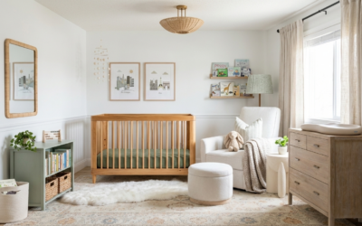 A Gender Neutral Nursery Design with Sage Green Accents