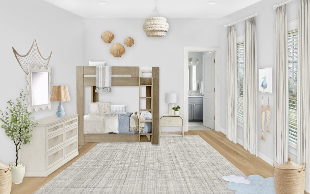 A Coastal Kid’s Room With Soft Blue and Neutrals